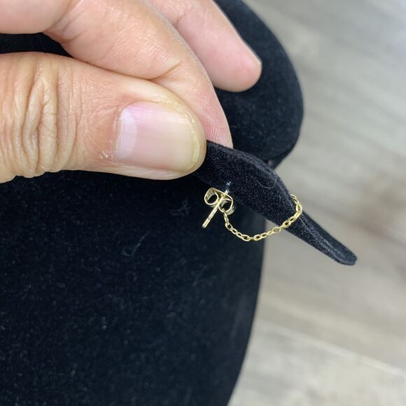 Eva & Lily Bajoran Chain Drop Earrings Gemstone Dangle Stud Fine Silver Plated - Picture 7 of 8